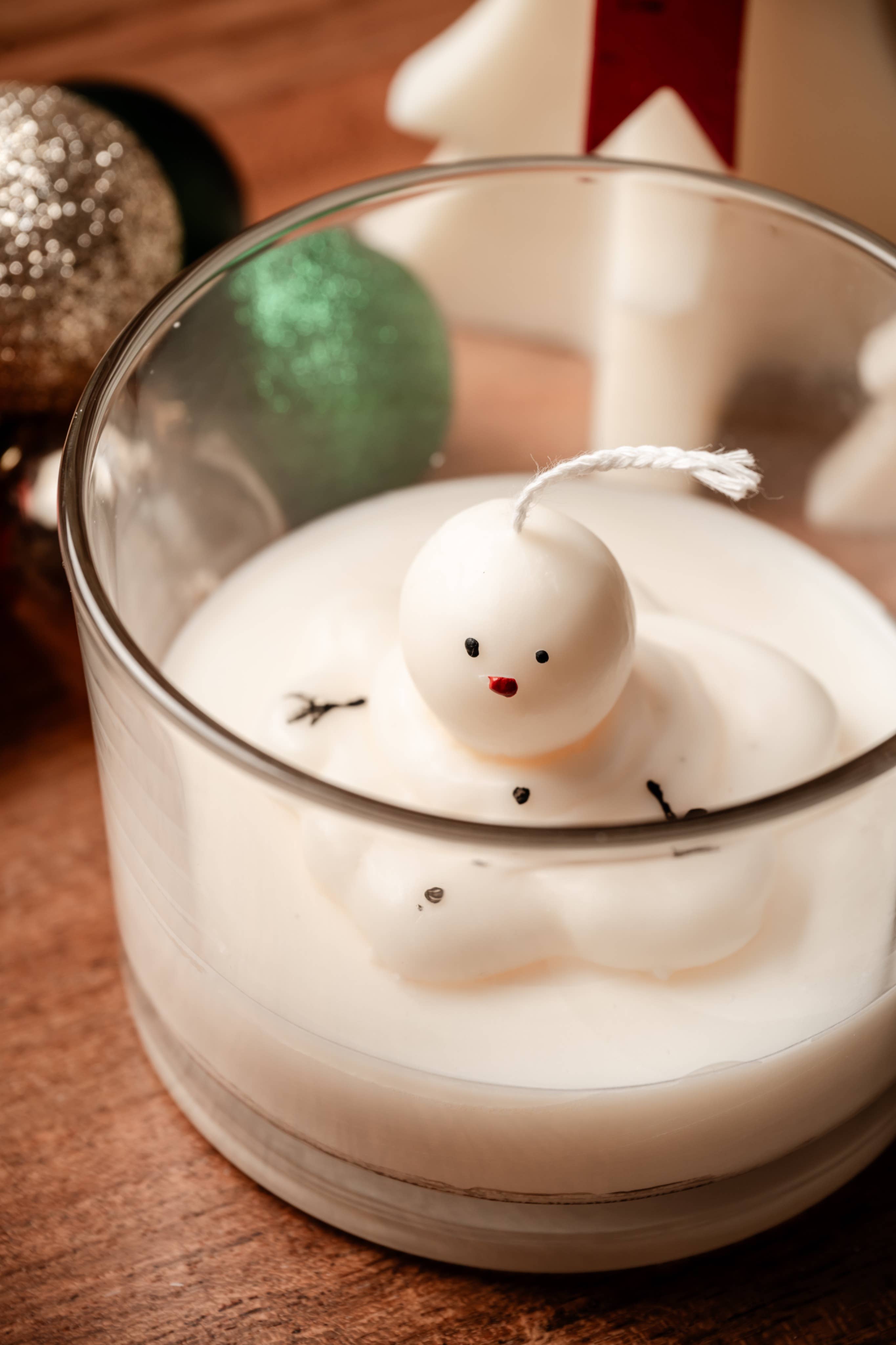 Allure CA - Wholesale Jar/Filled Candle - Melted Snowman in a Jar Candle - Christmas 5