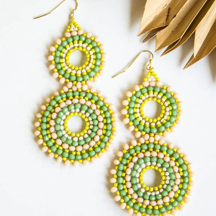 Bali Queen - Wholesale Dangle Earrings - Thai Crystal Double Circle Earrings14