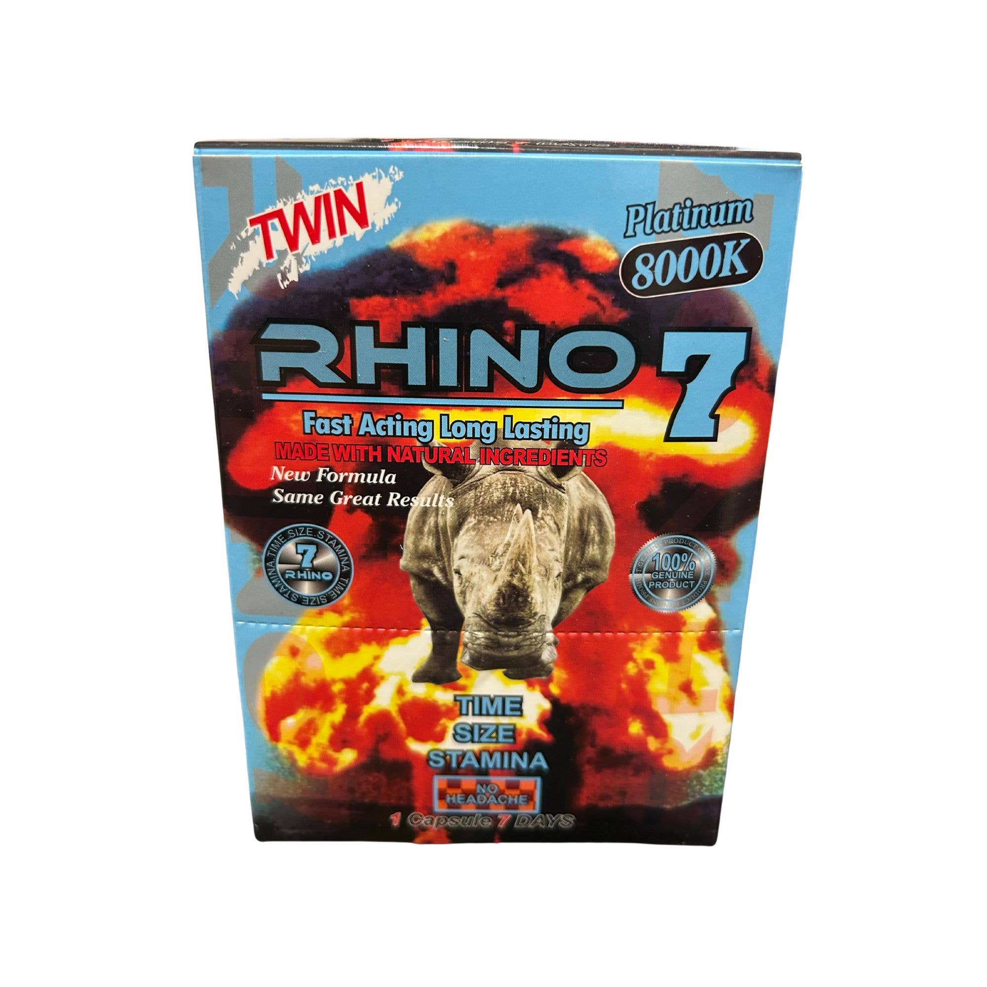 Wholesale Rhino 7 8000K Twin Capsules 24CT for your store - Faire