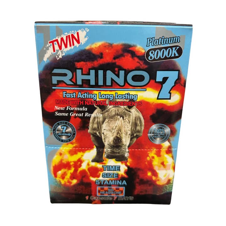 Rhino 7 8000K Twin Capsules 24CT for wholesale by Herbal Honey