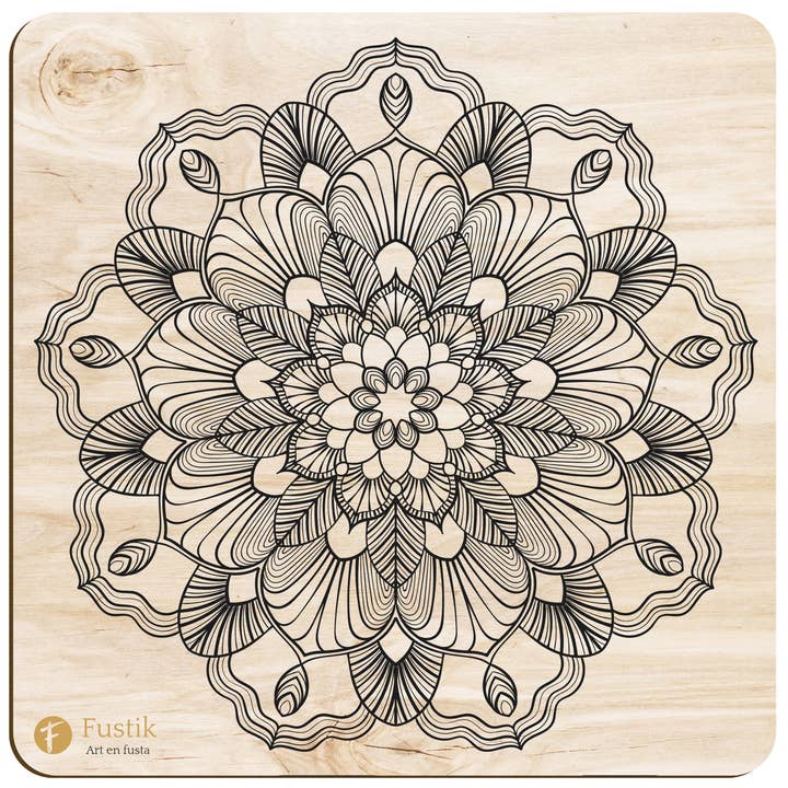 Fustik - Wholesale Coloring Book - Adult - Wooden Mandalas: Floral Soul5