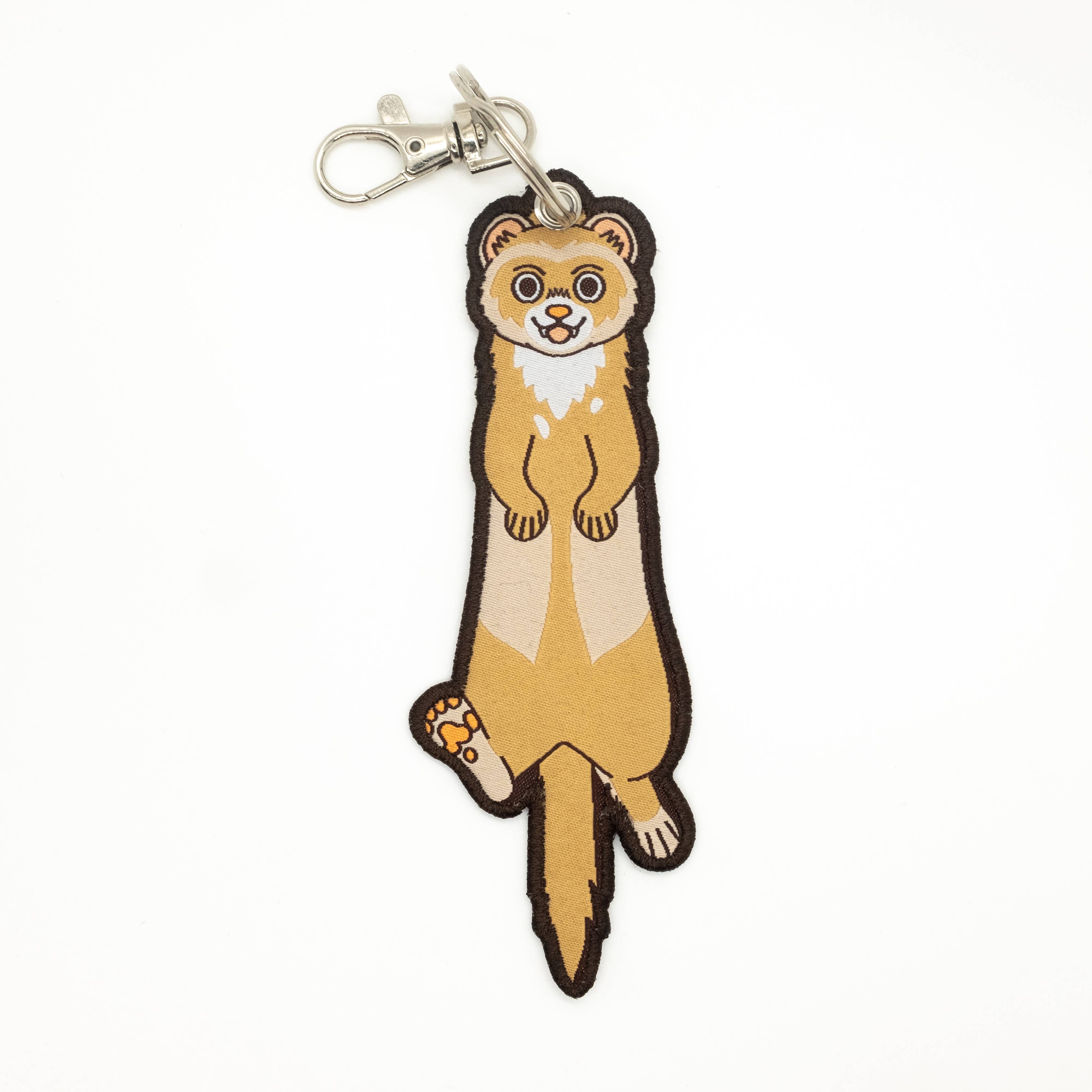 Camp Mustelid - Wholesale Keychain - Unisex - Ferret Embroidered Keychain3