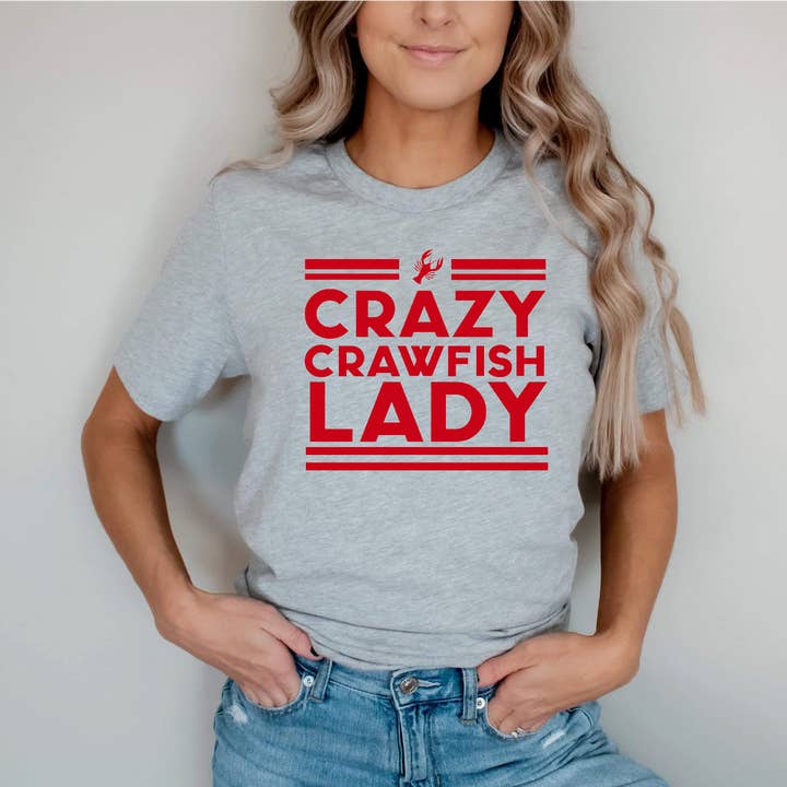 Crazy Crawfish Lady for wholesale by Southern Attitude Designs Inc
