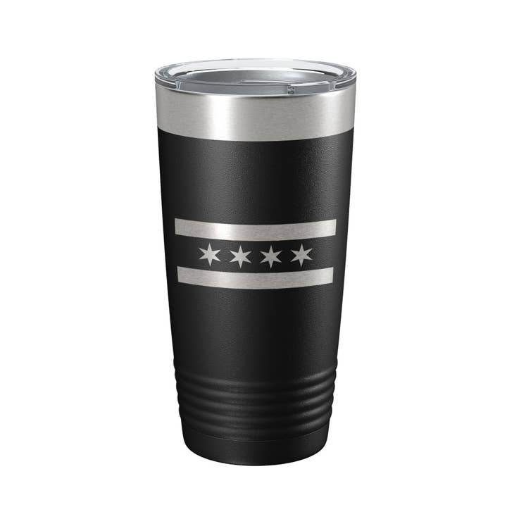 Chicago IL Flag Tumbler Chitown Travel Mug Gift Insulated Laser Engraved Coffee Cup 20 oz for wholesale by CarveBright