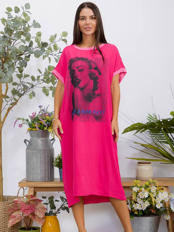 Robe T-shirt surdimensionnée 2513-1 pour la vente par H&H Fashion Inc.