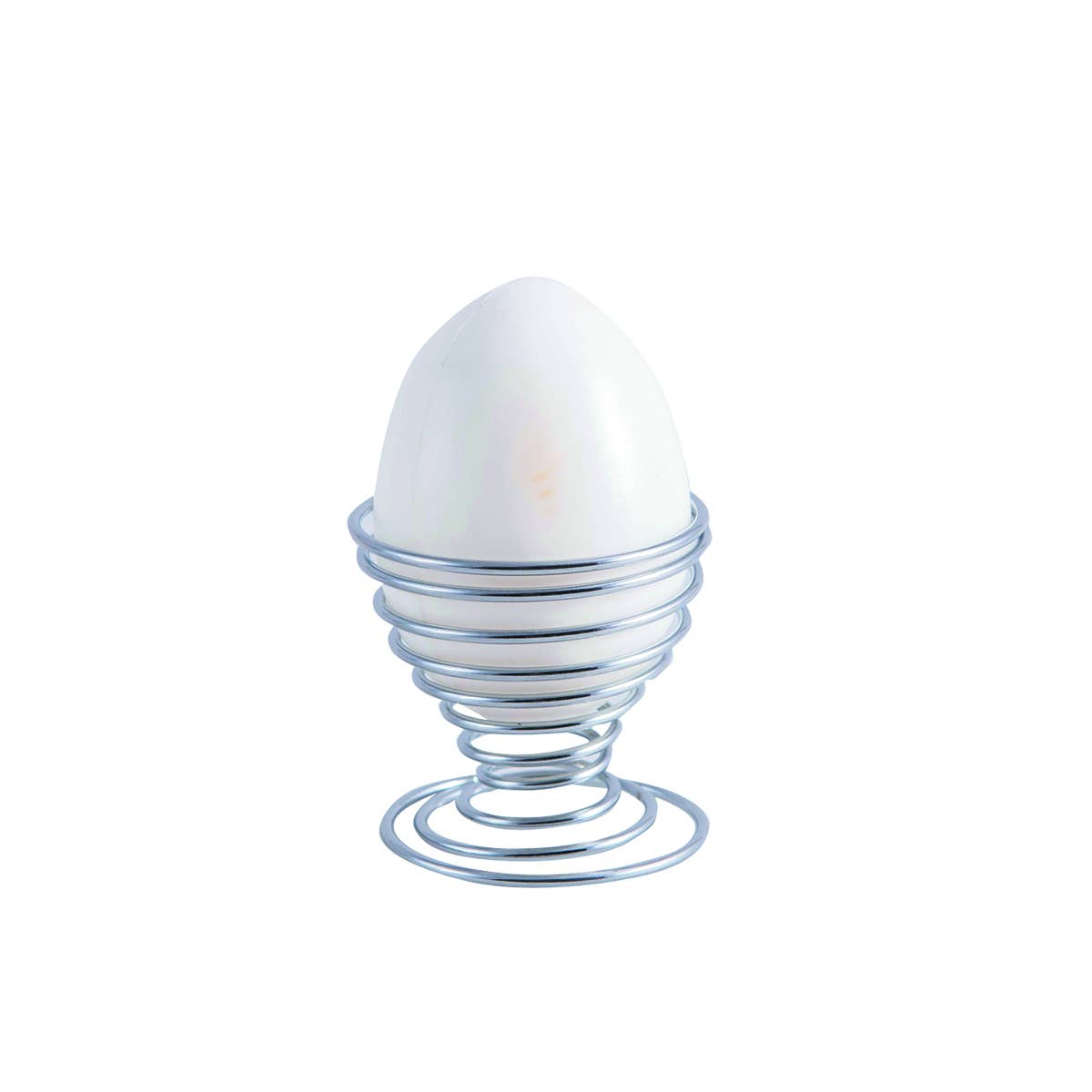 AULICA - Wholesale Egg Cup/Holder - Spiral-shaped egg cup in silver color