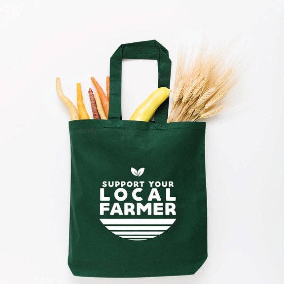 Nature Supply Co - Wholesale Tote Bag - Women's - Support Your Local Farmer Eco Friendly Canvas Tote Bag | Reusable Bag | Gift