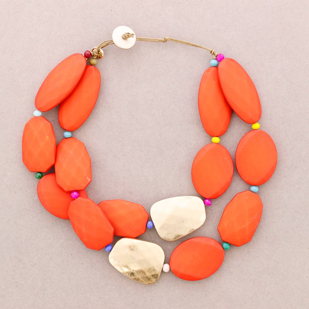 Sonata - Wholesale Beaded/Pearl Necklace - 2-Round Beaded Resin Necklace3