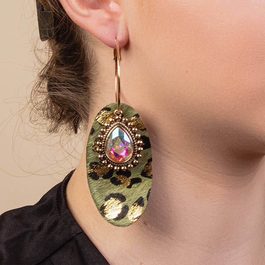 Your Fashion Wholesale - Wholesale Dangle Earrings - Animal Print Rhinestone Earrings1