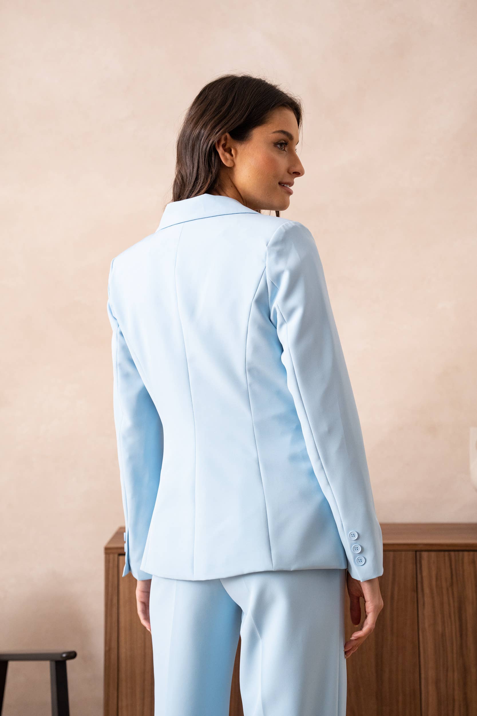 Attentif Paris - Wholesale Suit Jacket - Women's - [Timeless] Fitted single-button plain jacket48
