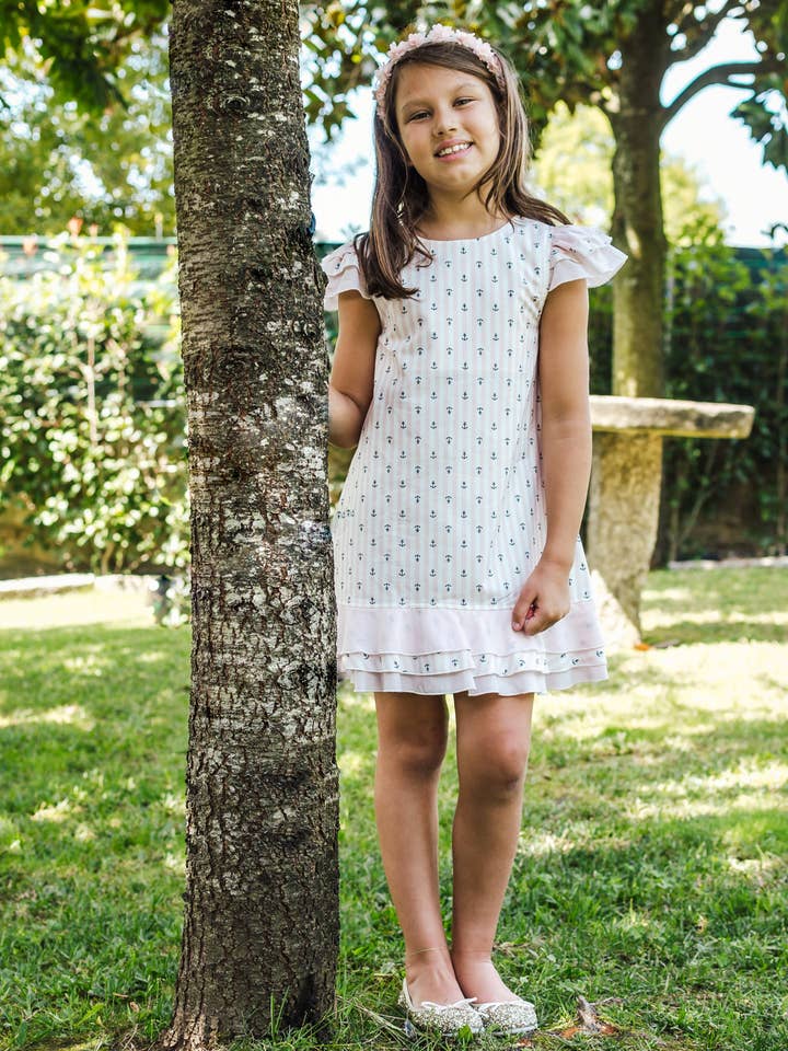 Vestido con volantes náuticos para venta al por mayor de Gente Miuda