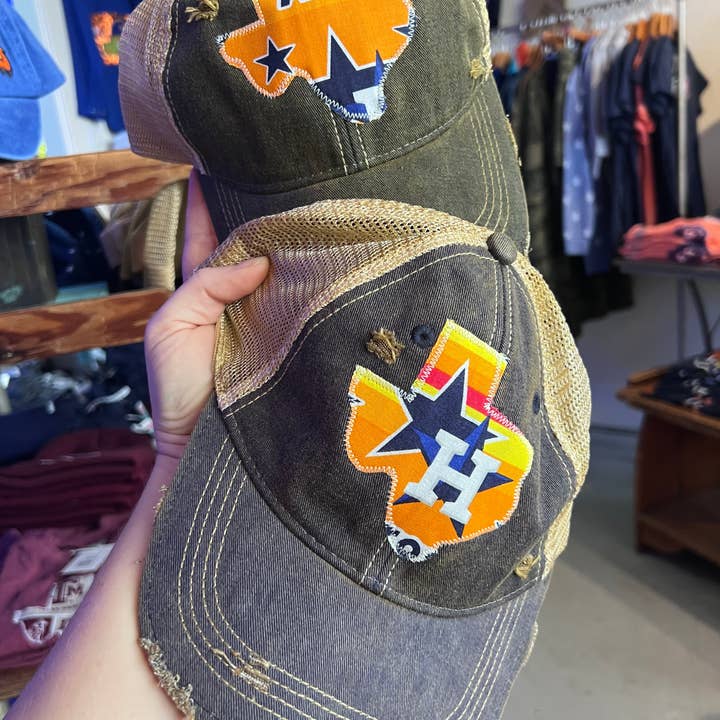 Sweet Texas Treasures - Wholesale Trucker Hat - Unisex - Throwback Houston Texas Dirty Trucker Hat 1