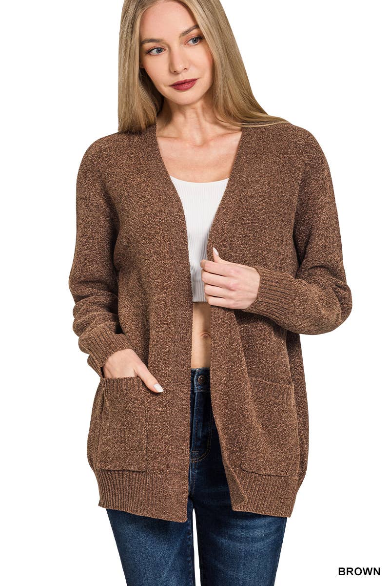 42POPS – wholesale Kofta - Dam – ...SI-25153 Melange Öppen Framsida Kofta13