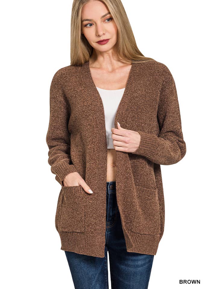 42POPS – Cardigan - Mulher por atacado – ...SI-25153 Cardigan Aberto à Frente Melange13