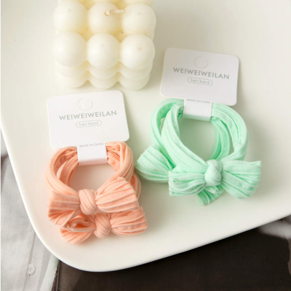 XO Fashion - Vente Élastique à cheveux - HT5003 Élastique à cheveux à motif mignon en forme de nœud, 2 unités9