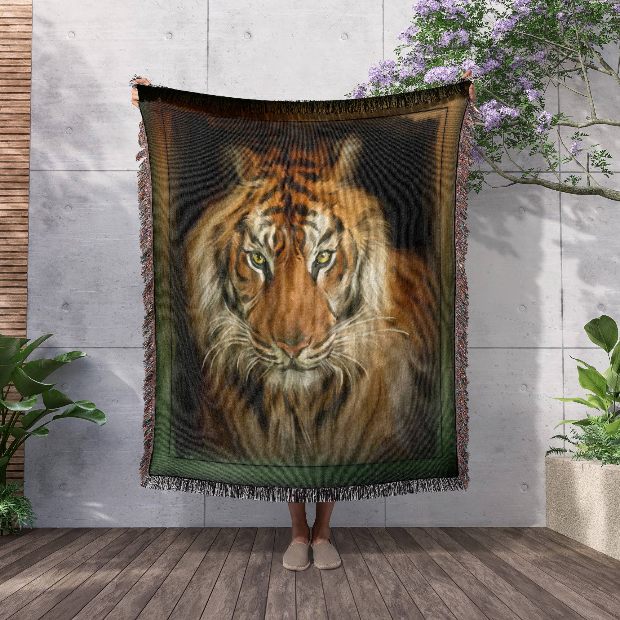 3dRose - Wholesale Throw Blanket - 3dRose, Portrait of a Tiger, Blanket2