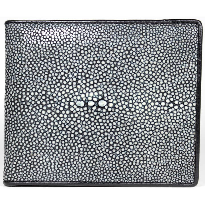 Carteiras bidobras em couro genuíno polido (Shagreen) por atacado de Atlas Goods By Your Needs Company