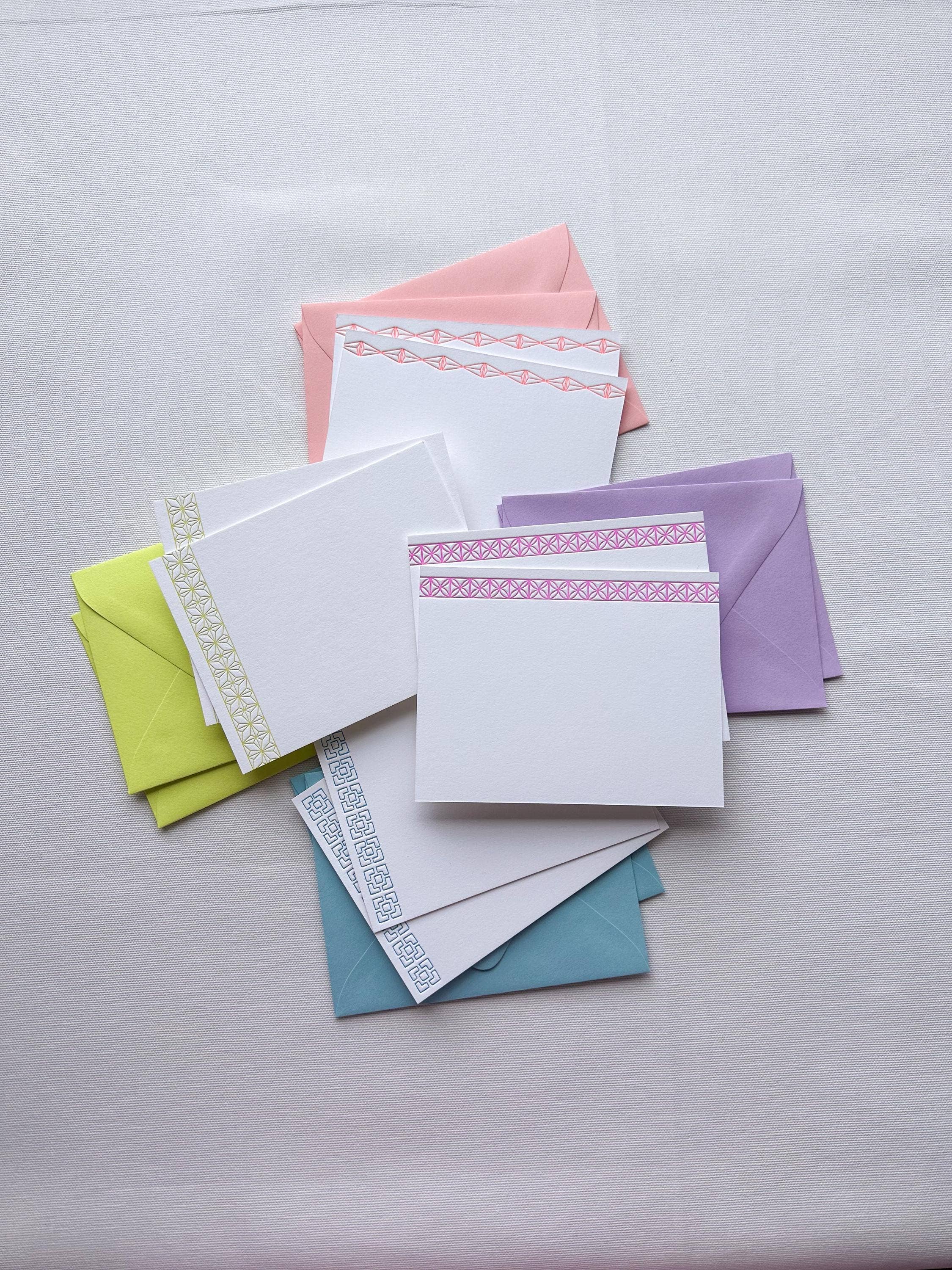 Neon Paper Goods - Wholesale Stationery/Notecard Set - Mid-century Modern Letterpress Note Cards (Set of 8)3