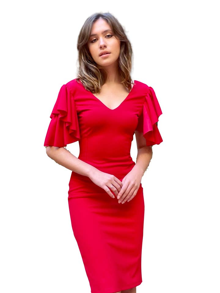 RED 4 Short Dress for wholesale by Tonala