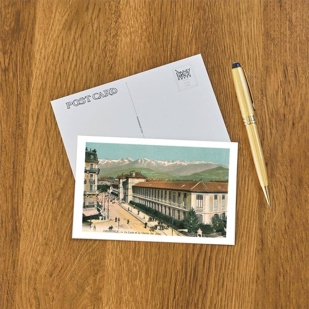 Found Image Press - Wholesale Postcard - Postcard MF-373 Grenoble, France, with View of Alps1