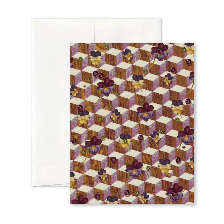 Tarjeta de notas A2 «Heartsease» para venta al por mayor de Pictrix Design