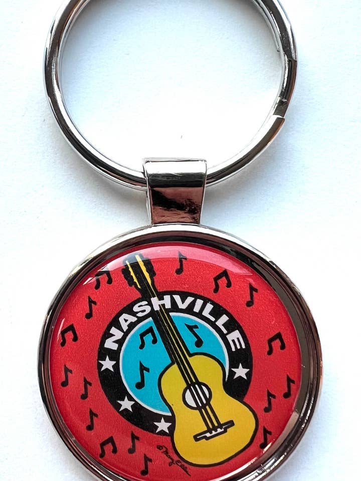 Nashville Tennessee Keychain Guitar | Nashville Souvenir for wholesale by Mary Ellis