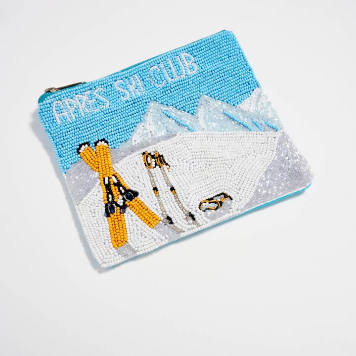 MT Apres Ski Club Beaded Zip Pouch – Winter Accessory for wholesale on Faire4