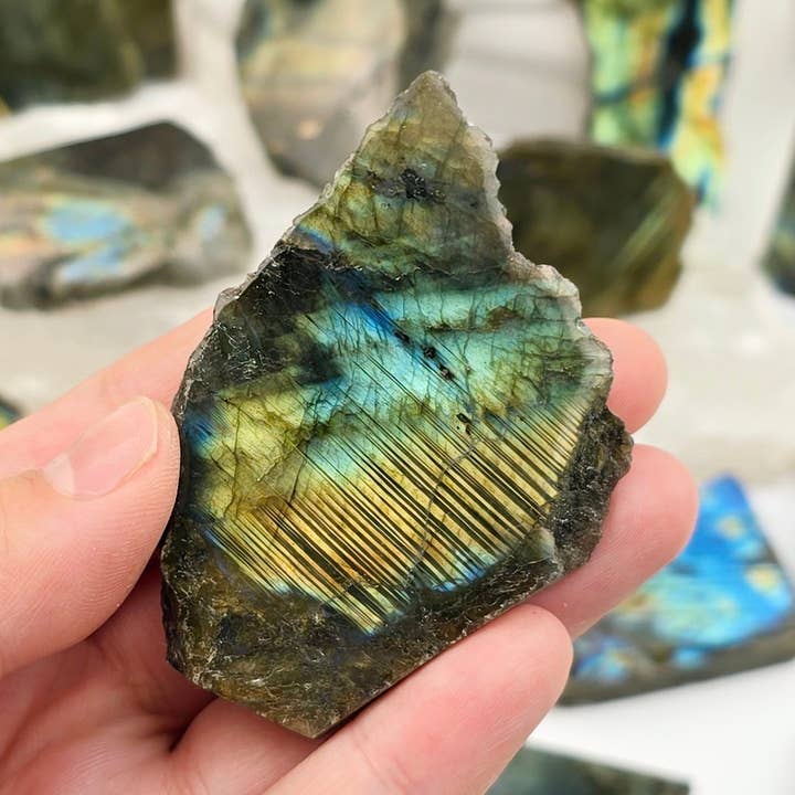 Labradorite Freeform Semi Polished Crystal Slab - High Quality - You Choose #1 for wholesale by Rock Paradise