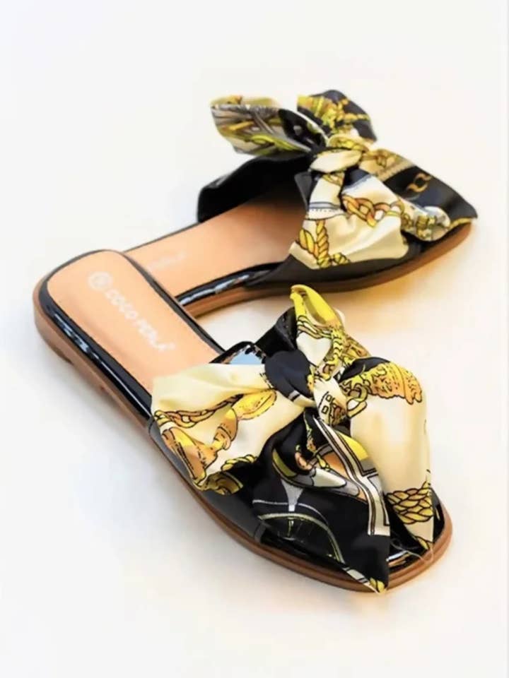 Black Blush Satin Ribbon Sliders - Vivian for wholesale by Femme Luxe