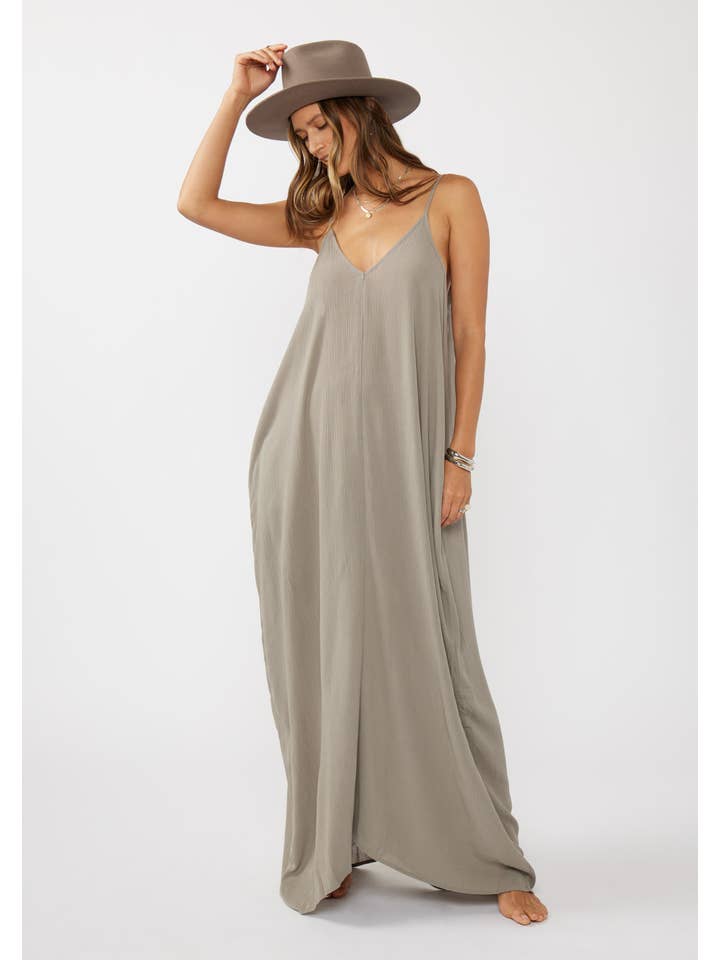Lovestitch - Wholesale Dress - Women's - The Original V-Neck Cocoon Maxi Dress with Pockets13