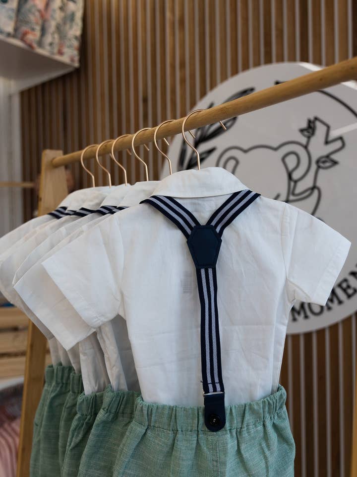 LITTLE GENT BABY OUTFIT | GREEN for wholesale by JAR OF WILD MOMENTS