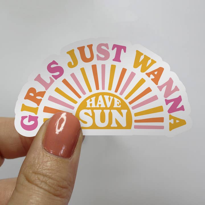 Meisjes Willen Gewoon Zon Sticker voor wholesale door Jocelyn Diebolt Designs