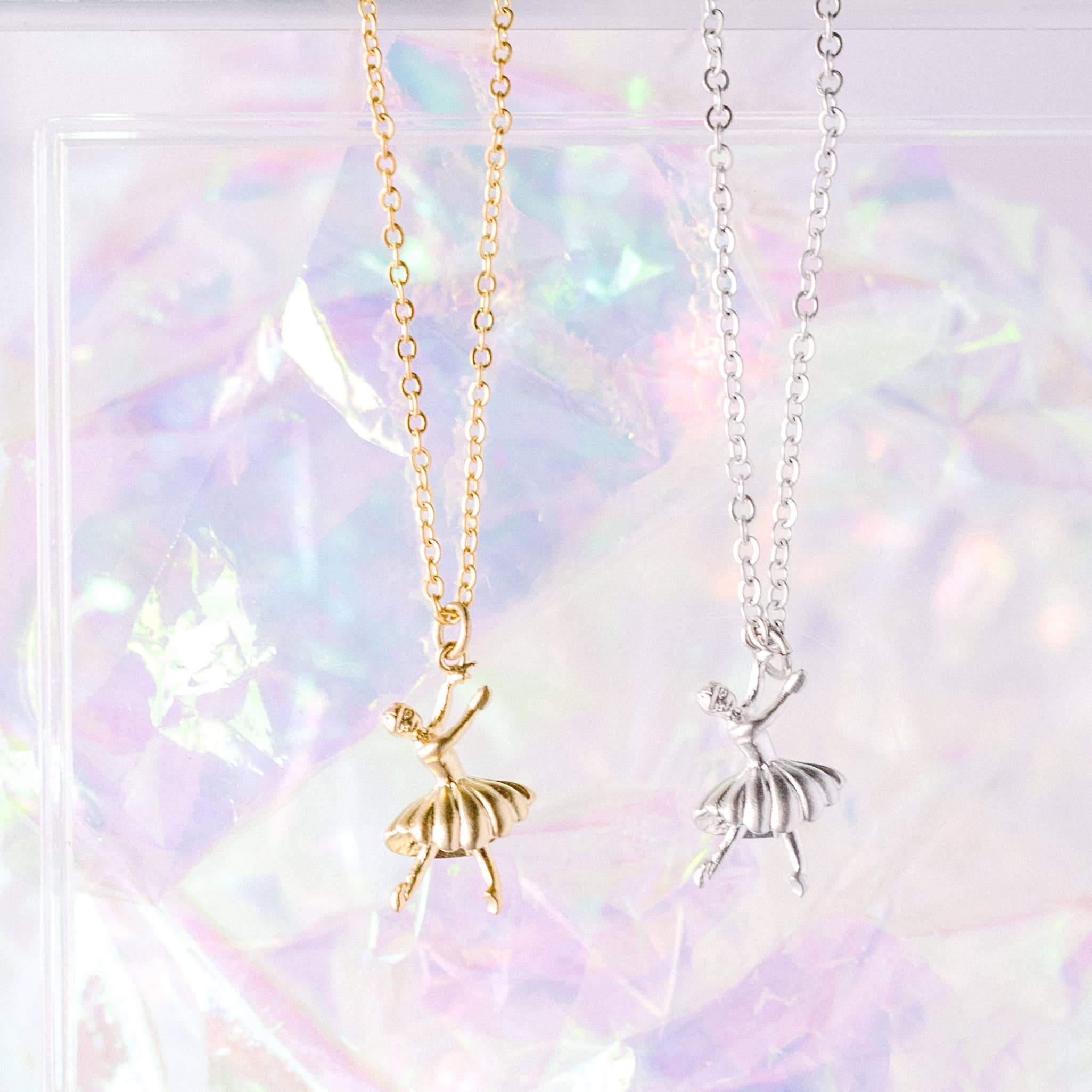 Rebecca Accessories LLC - Wholesale Pendant/Charm Necklace - Ballerina Charm Dainty Necklace Ballet Dance Pendant Gift0