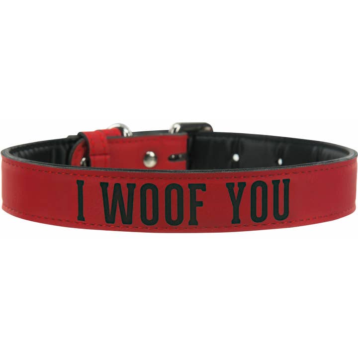 L/XL Woof - Collier pour animaux en cuir PU de 30 pouces pour la vente par Pavilion