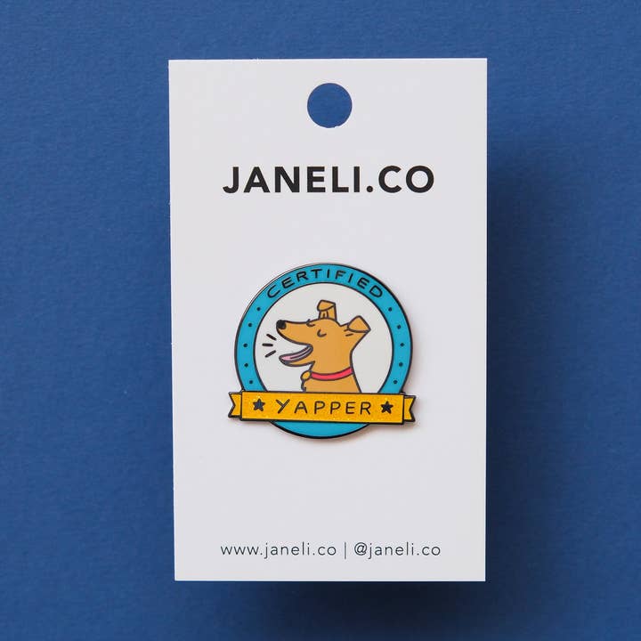 Certified Yapper Pin for wholesale by JaneLi.Co