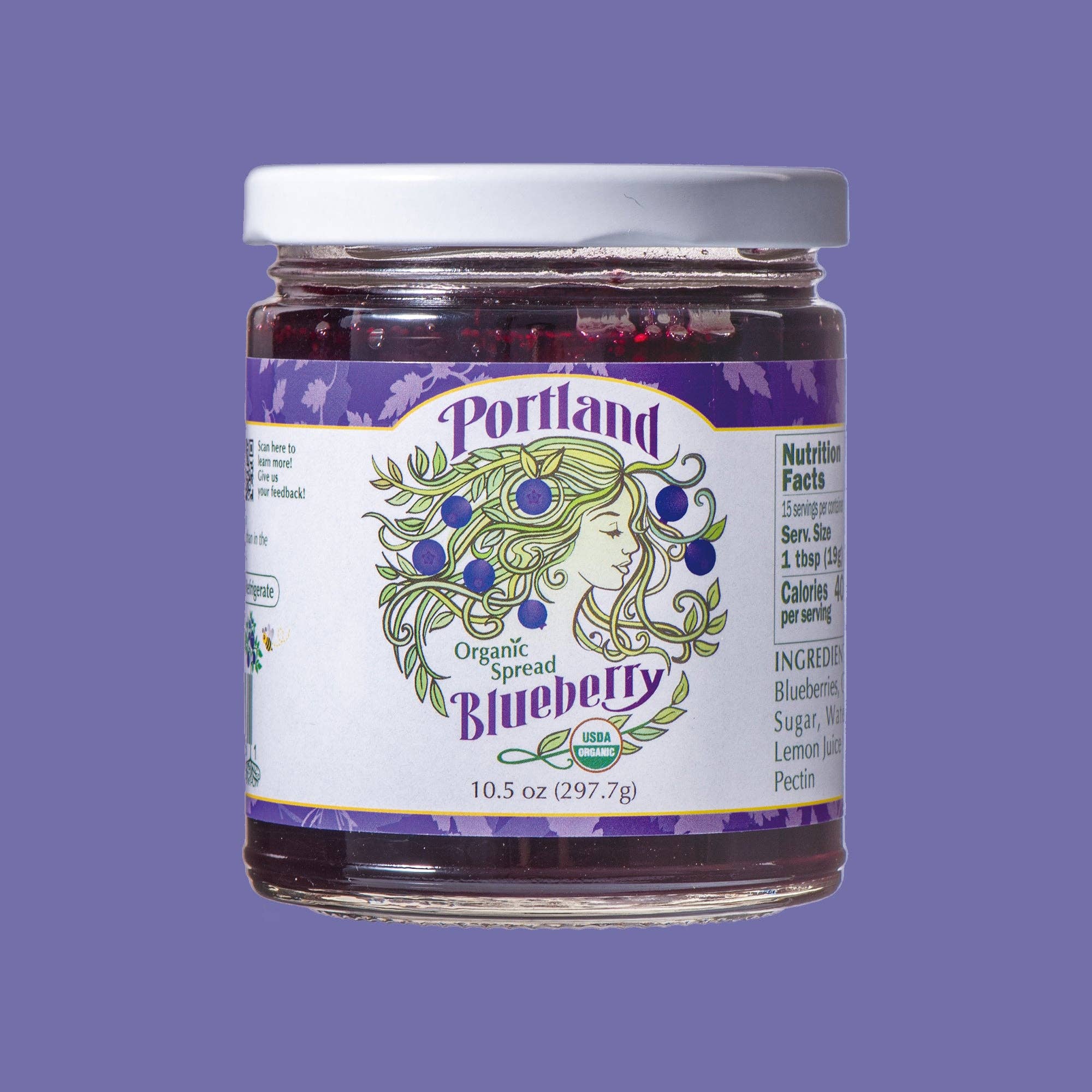 Portlandia Foods - Vente Confiture/gelée - Tartinade biologique Portlandia - Myrtille