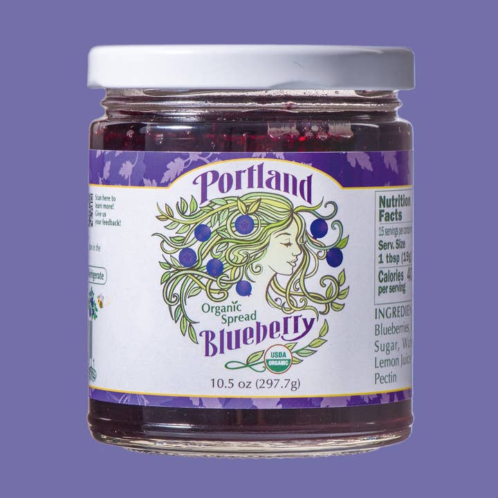 Portlandia Organic Spread-Blueberry for wholesale by Portlandia Foods