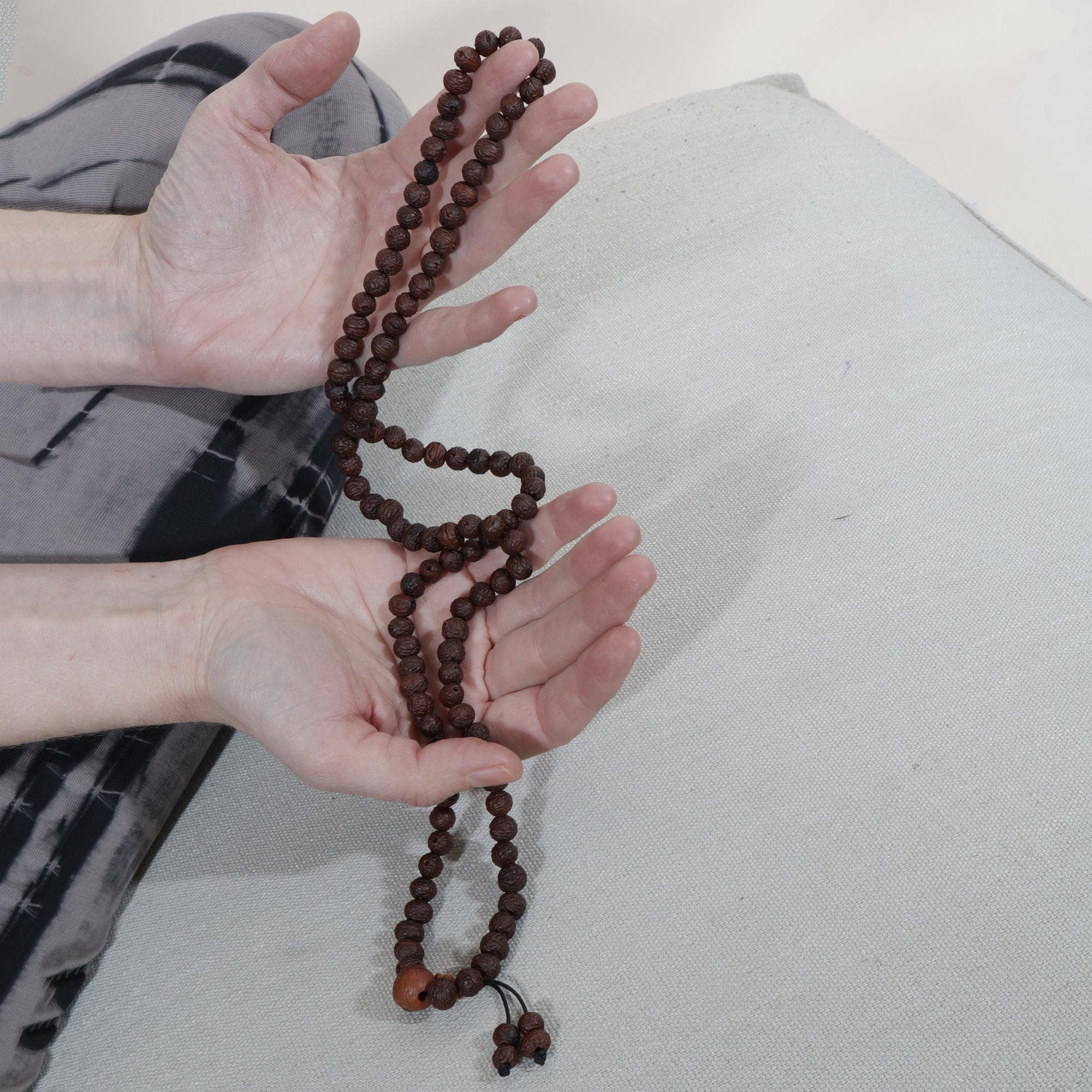 Tribal Trade GmbH - Wholesale Bib Necklace - Prayer chain Raktu beads dark brown necklace mala chain5