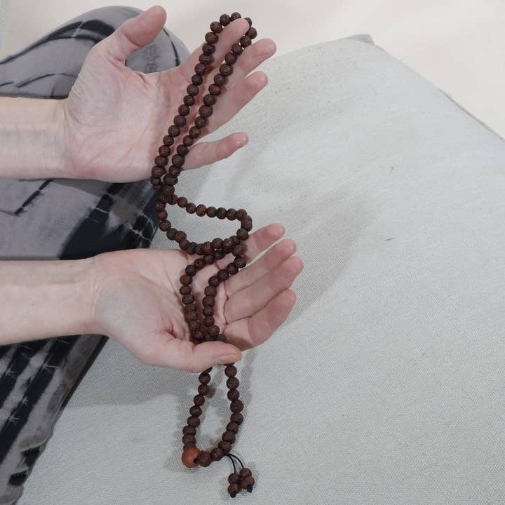 Tribal Trade GmbH - Wholesale Bib Necklace - Prayer chain Raktu beads dark brown necklace mala chain5