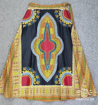 India Batik – Engroshandel Nederdel - Dame – #6006- Kvinder Lang Omslagsskørt- Dashiki Print13