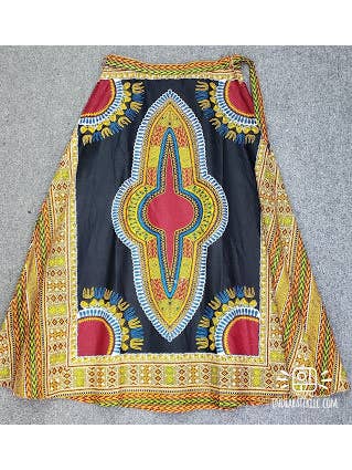 India Batik – Engroshandel Nederdel - Dame – #6006- Kvinder Lang Omslagsskørt- Dashiki Print13