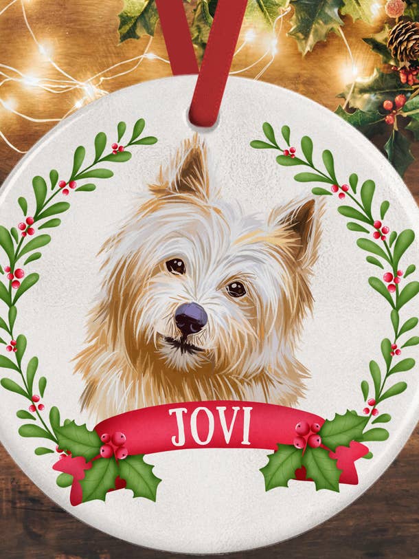 Décoration de Noël Norwich Terrier pour la vente par WagATudeTags