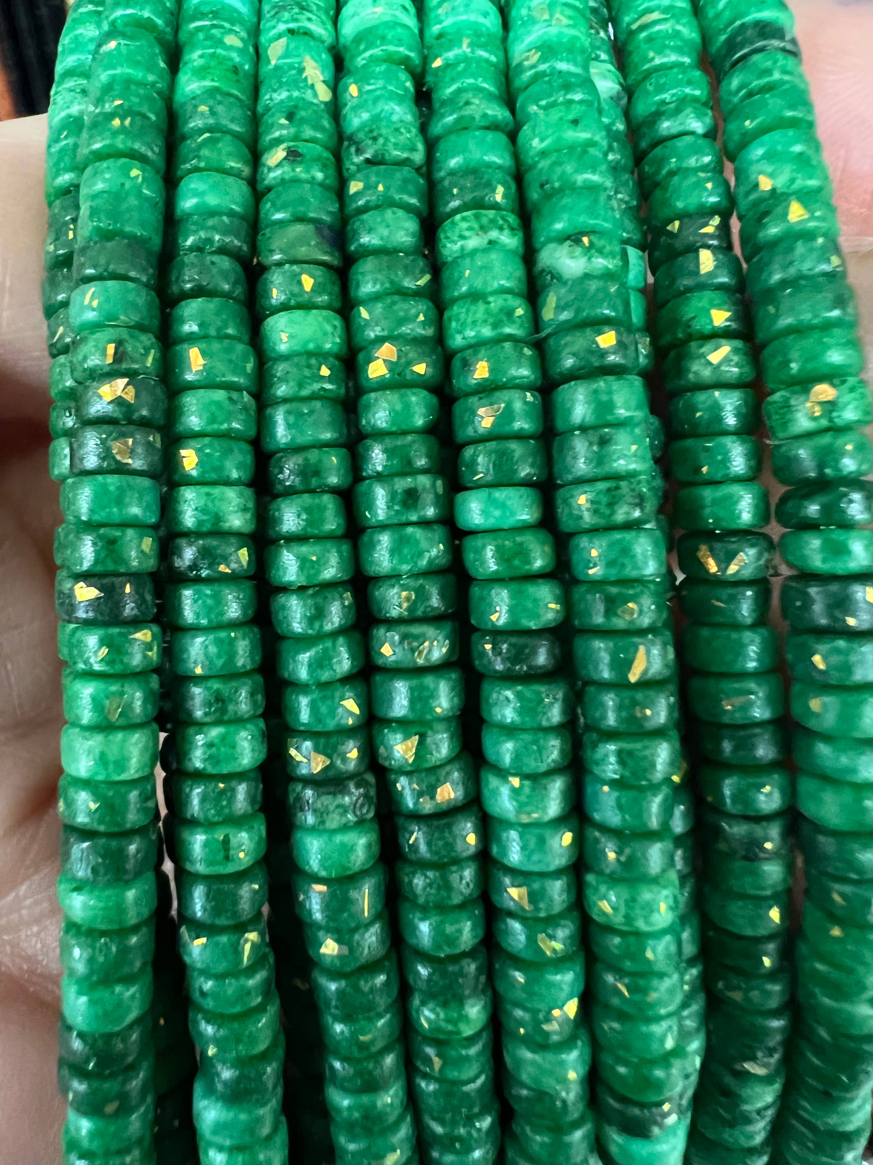 Sonya Renee Jewelry - Vente Collier de perles - Collier Minnie - Perles de Dolomite avec Inflexions Dorées11