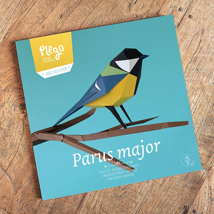 Today is Art Day - Wholesale DIY craft kit - Great Tit - Bird 3D Paper Figure by Plego9