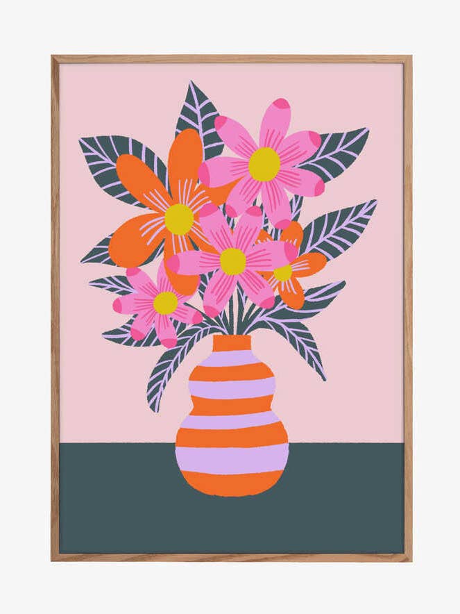Fleurs colorées dans un vase pour la vente par Pictufy Wholesale
