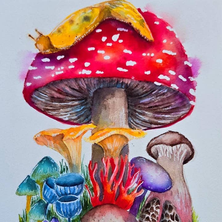 Sluggy Mushroom Garden for wholesale by Broccokat Graphics