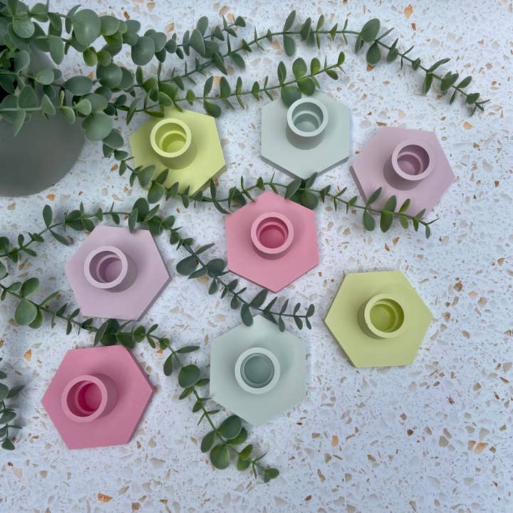 Pastel Candle Stick Holder for wholesale by AlphaGrayArt