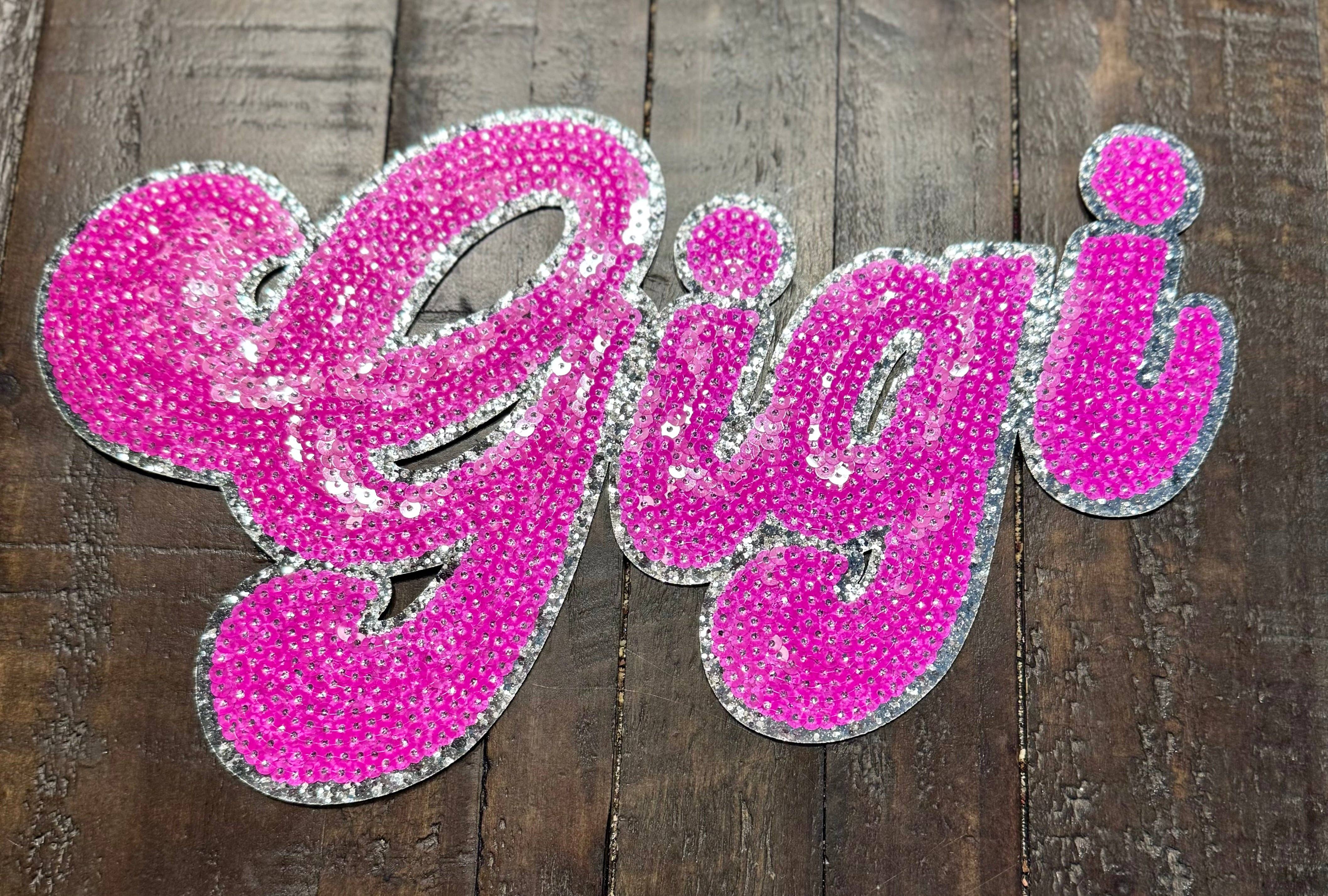 sequinandstiches - Wholesale Patch - GiGi Patch, Sequin Patch, GIGi Sequin Patch, Pink Patch, Iron on Patch, DIY, Sequin GiGi Patch, Glitter Patch0