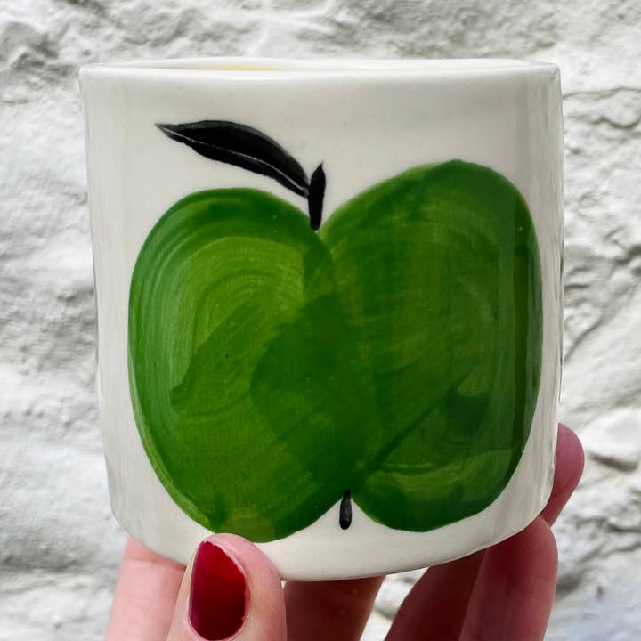 3 x APPLE, Illustrated ceramic mug for wholesale by Anna Soba