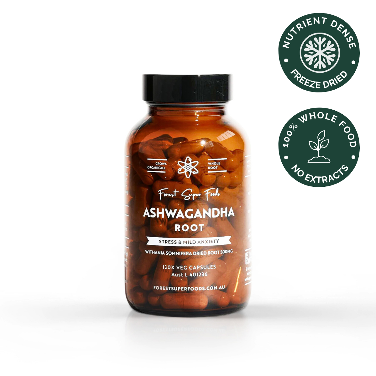 Forest Super Foods – Engroshandel Kosttilskud og vitaminer – Rene Økologiske Ashwagandha Kapsler0